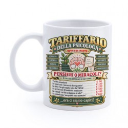 Tazza mug 11oz Tariffario divertente della psicologa! Personalizzata con nome!