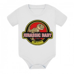 Body bimbo e bimba Jurassic baby, dinosauro carino! Personalizzabile con nome!