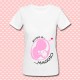 T-shirt "Arrivo a..." personalizzabile con il mese, femmina, simpatica premaman