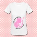 T-shirt "Coming Soon, work in progress!", femmina, simpatica premaman